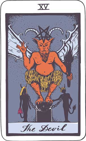 Horoskop Tarot na jutro - karta Diabeł (XV)