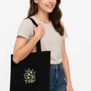 Torba z haftem polne kwiaty